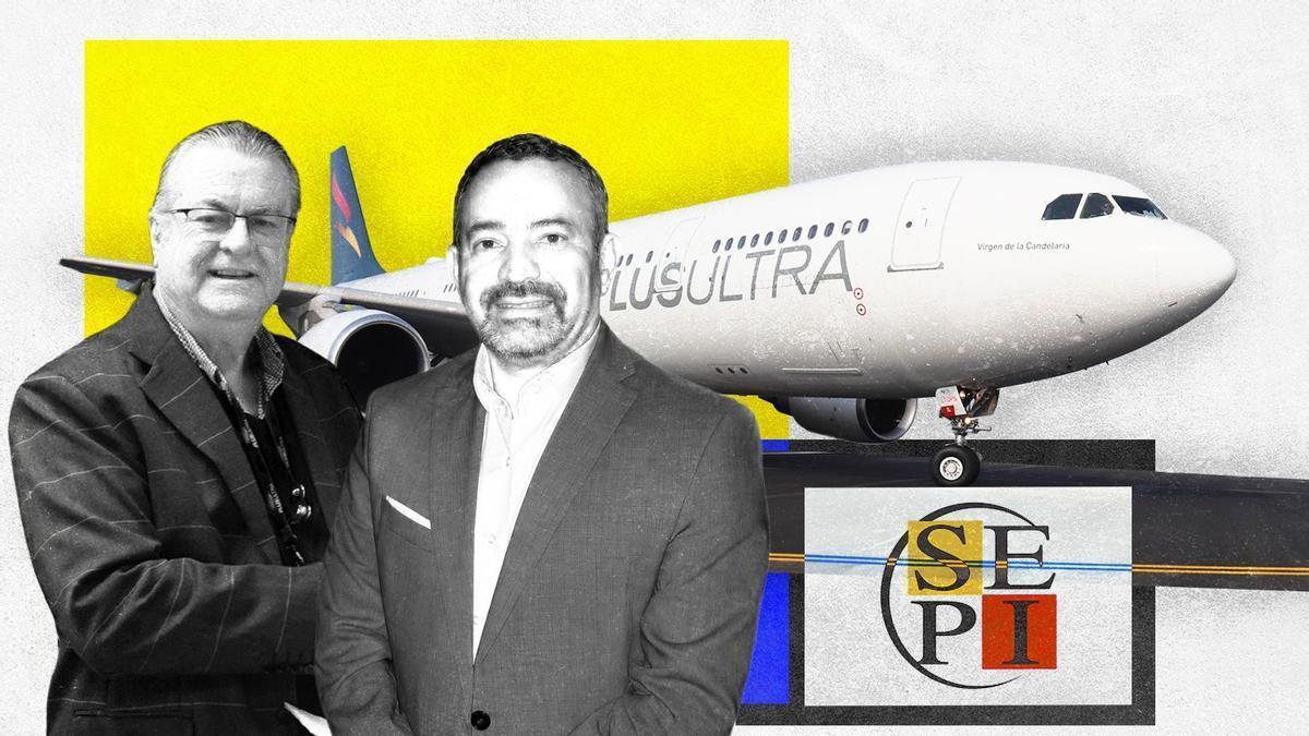 Julio Martínez Sola y Rodolfo Reyes Rojas, los dos hombres más importantes de Plus Ultra mientras se tramitó su rescate.