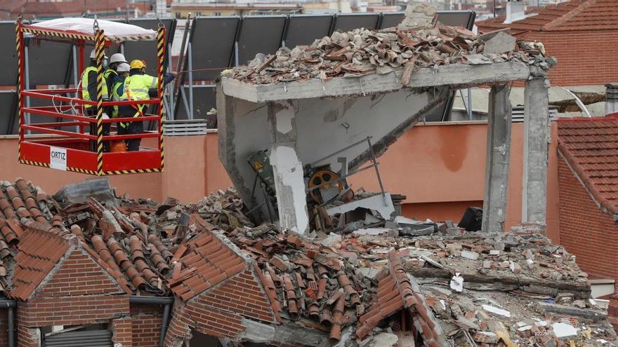 Imagen del edificio destrozado tras la explosión.