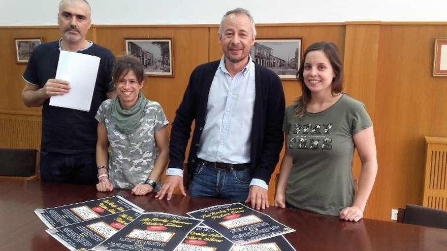 Lueiro, Carbia, Constenla y Rozados en la presentación de ayer.