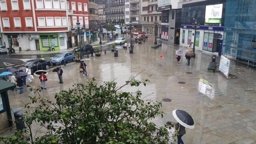 La plaza de Galicia, en Vilagarcía.