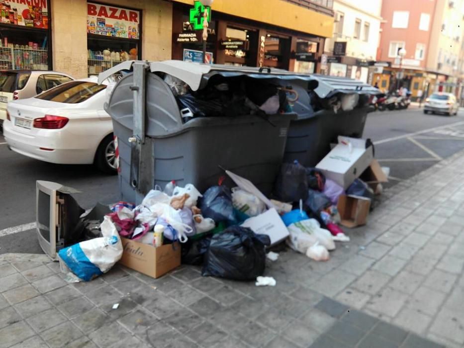 Basura en las calles de Alicante