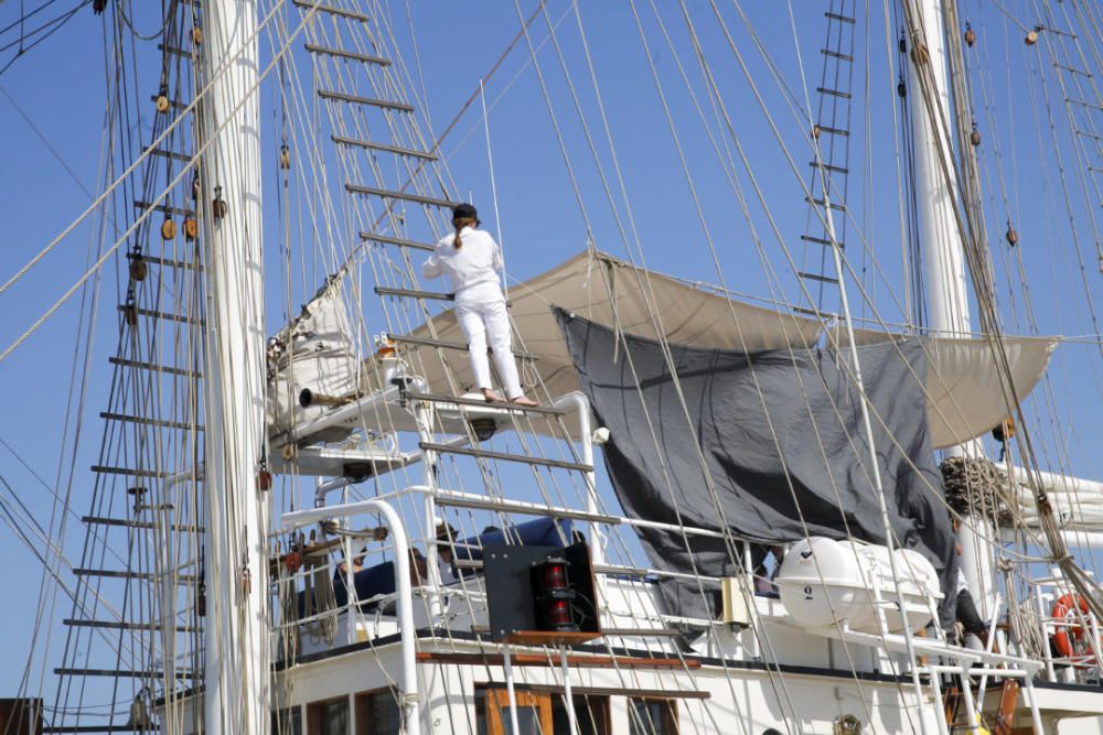 Buque escuela cervantes Saavedra en la Marina de València