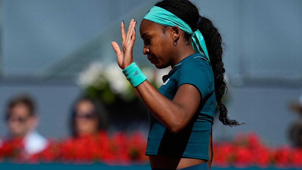 Gauff durante el partido ante Cirstea