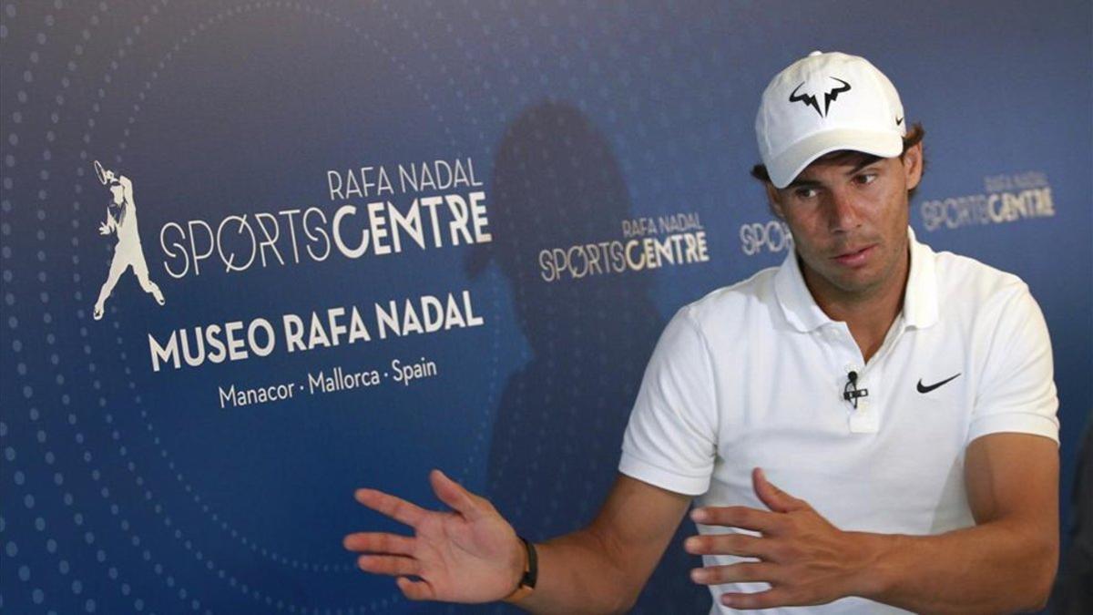 Rafa Nadal, en su centro deportivo de Mallorca