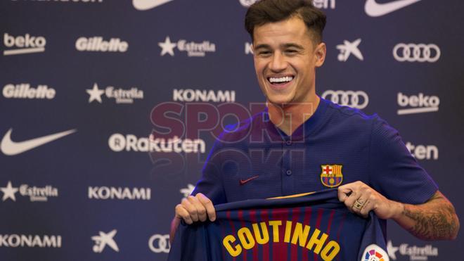 Presentación Philippe Coutinho con el FC Barcelona