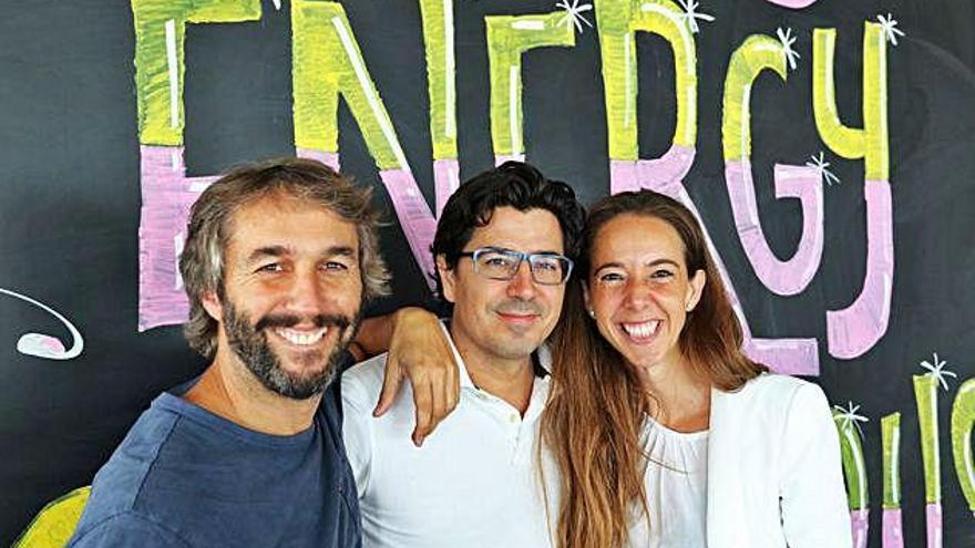 D&#039;esquerra a dreta, Oriol Vila, Ferran Nogué i Carlota Pi, fundadors d&#039;Holaluz.