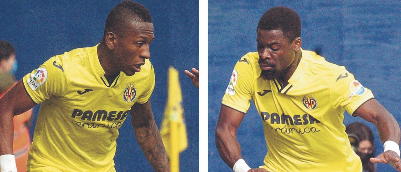 Pervis Estupiñán y Serge Aurier en el Villarreal-Espanyol.