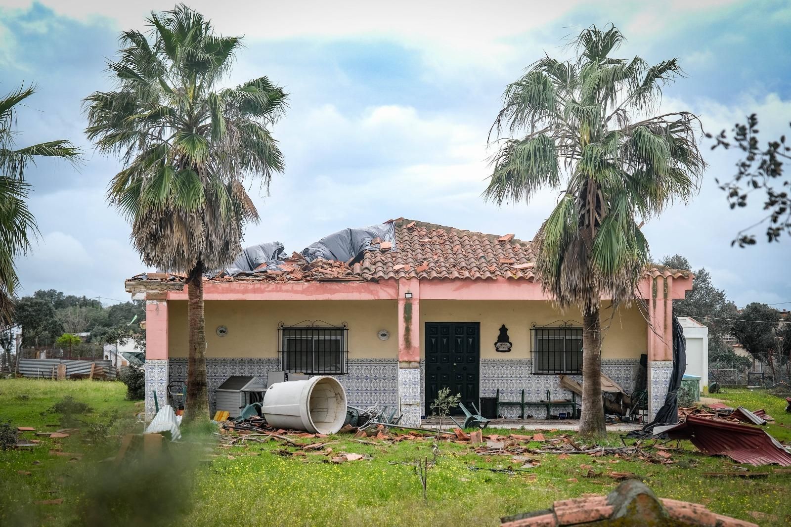 La huella de la borrasca Irene en Badajoz