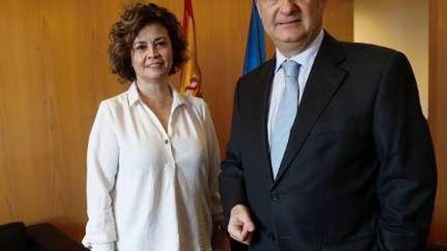 La fiscal superior y el presidente del TSJA.