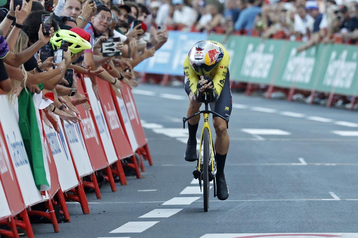 El ciclista Wout van Aert, del equipo Team Visma Lease a Bike