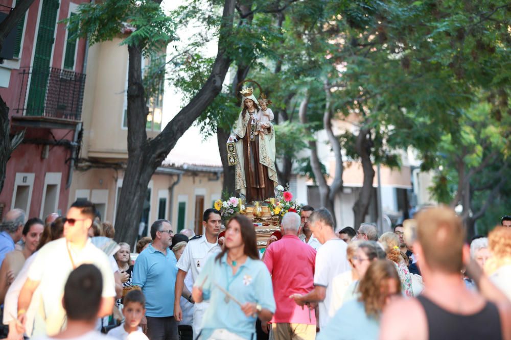 Procesión del Carmen por calles de Santa Catalina