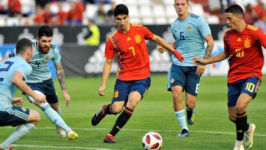 Carlos Soler, con la Sub-21 de España.