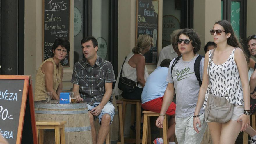 Terrazas en el Centro de Málaga.