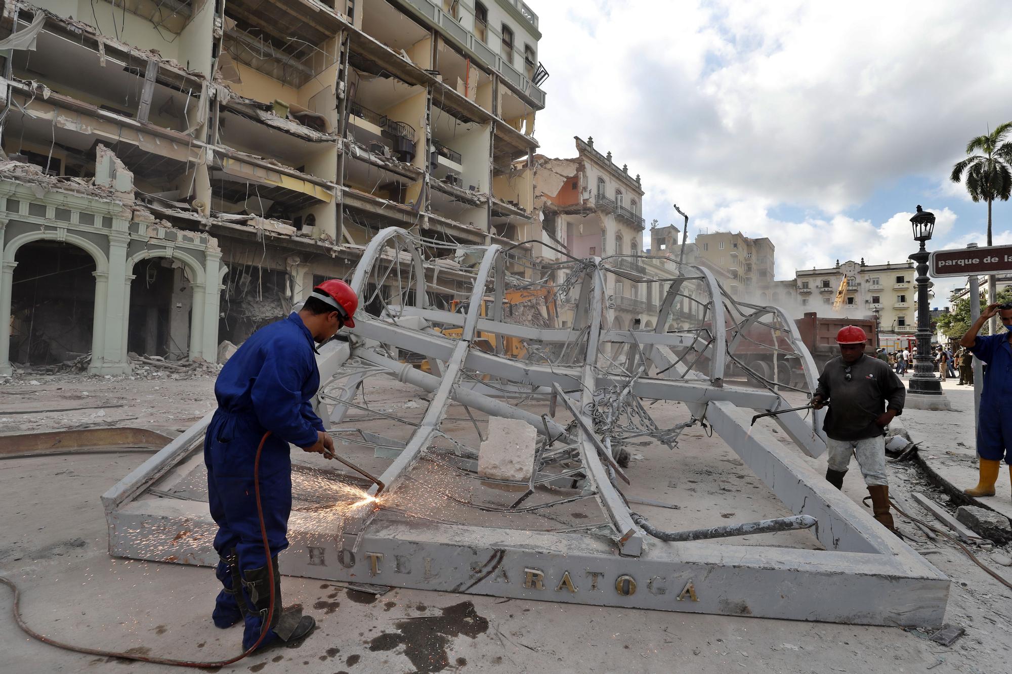 Así quedó el Hotel Saratoga tras la explosión de La Habana