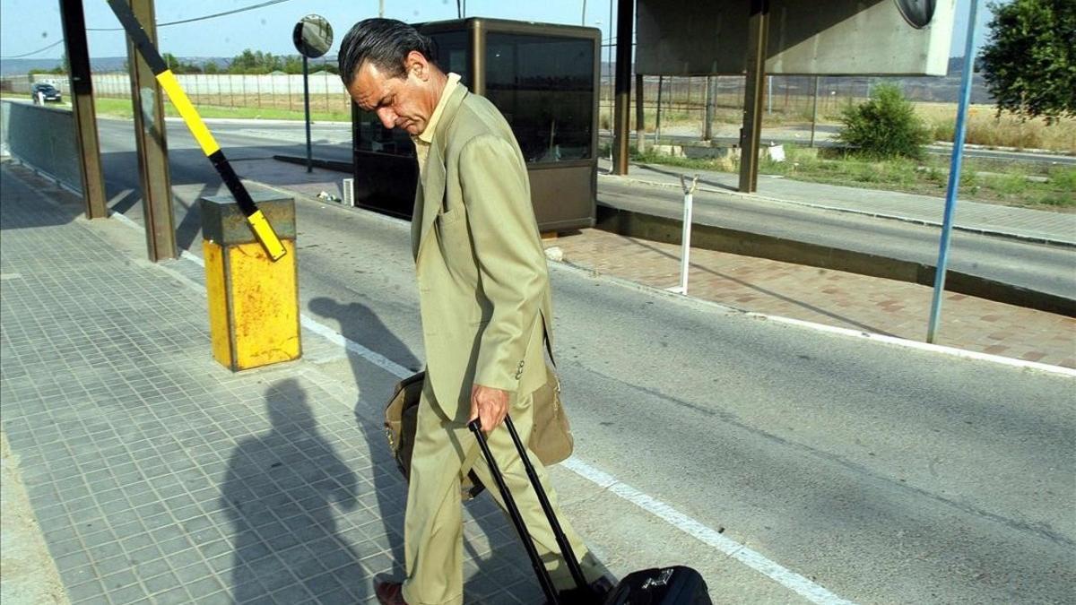 Mario Conde llegando a la cárcel de Alcalá-Meco