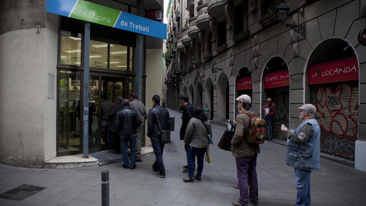 Oficina de empleo en el Barri Gòtic.