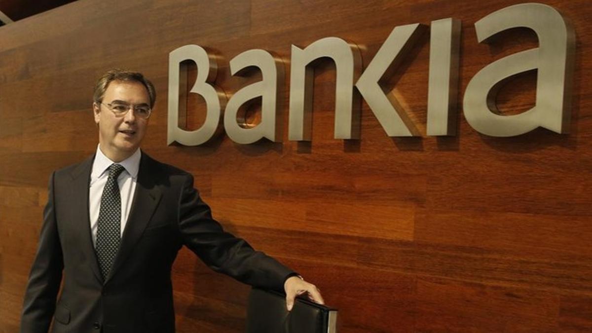 El consejero delegado de Bankia, José Sevilla, en la presentación de resultados.