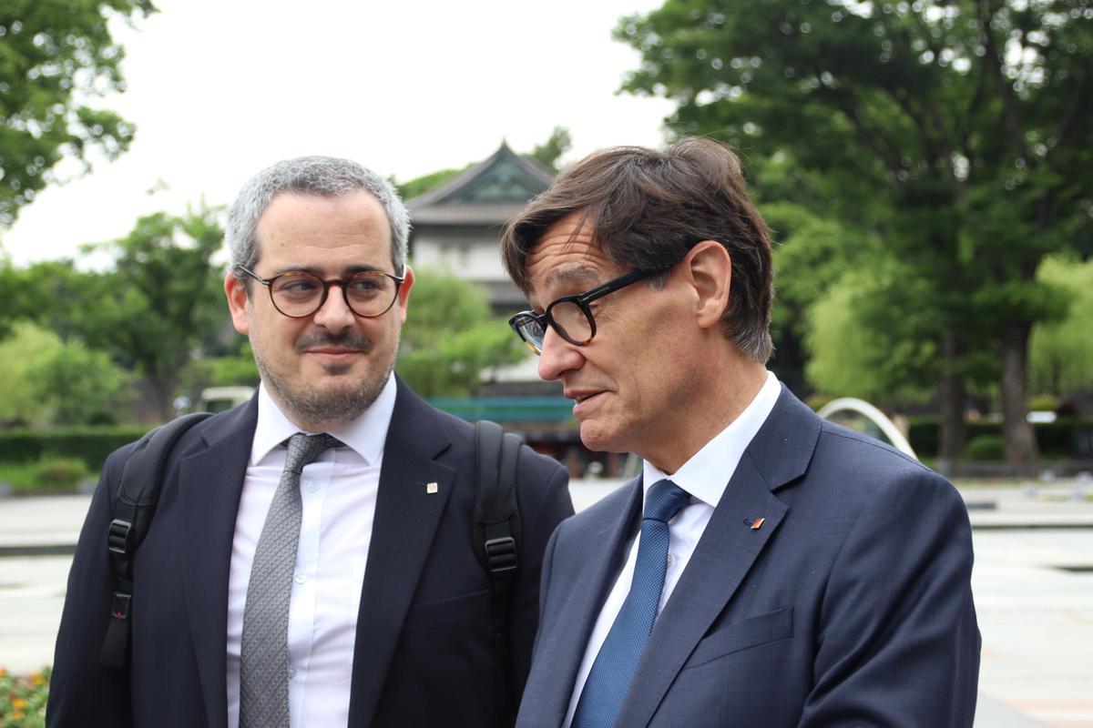 El president de la Generalitat, Salvador Illa, i el seu cap de gabinet, Eduard Rivas.