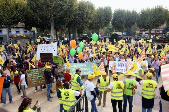 Manifestación de agricultores en Calatayud