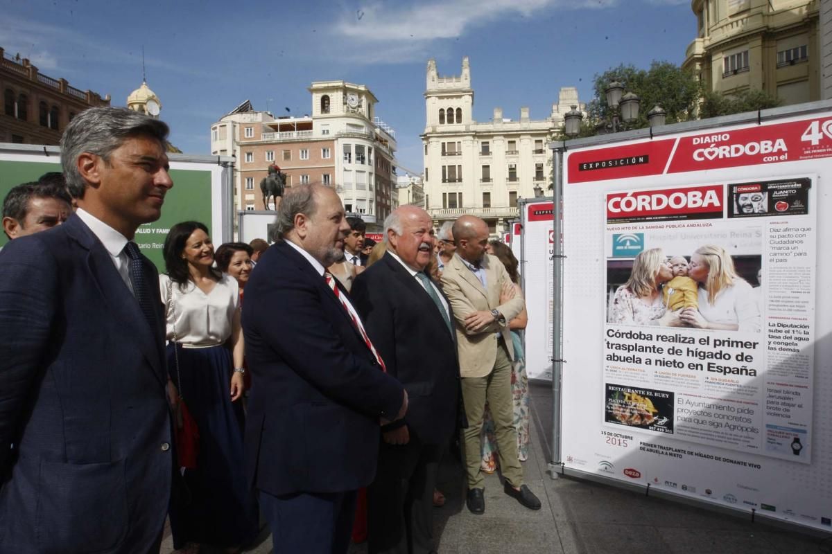 Las Tendillas se llena de 40 años de portadas de Diario CÓRDOBA sobre trasplantes