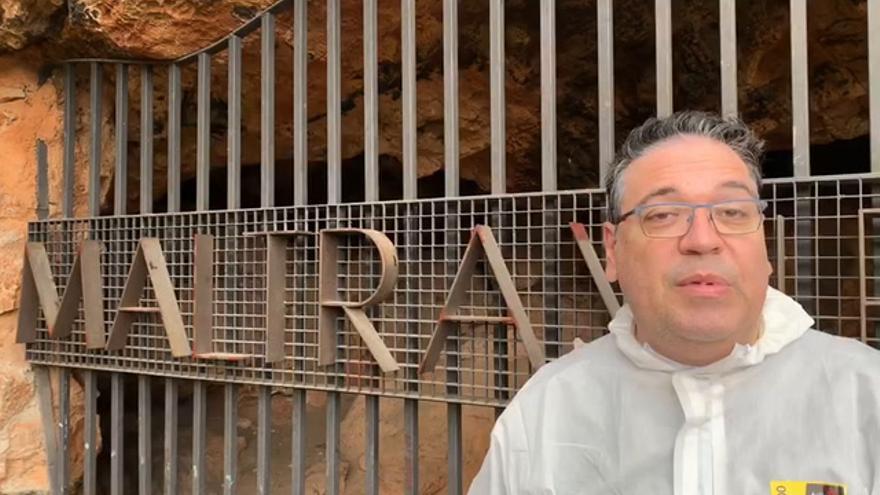 Luis Sánchez, primer cacereño en acceder a la cueva de Maltravieso