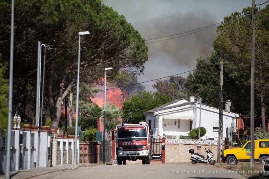 Incendi a Santa Coloma de Farners.