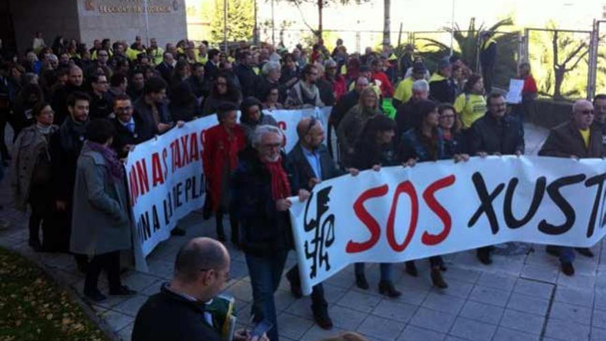 Imagen de la movilización contra el tasazo en Vigo // J. Santomé