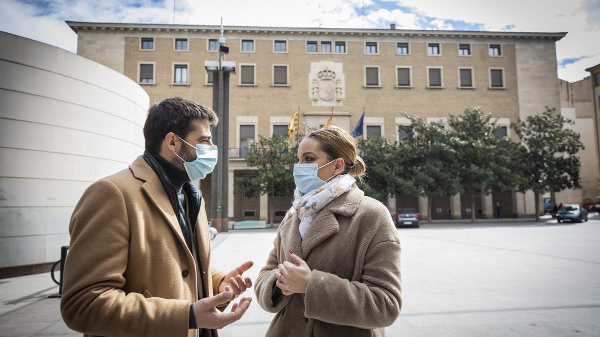 Álvaro Sanz y Maru Díaz comparecieron conjuntamente por la ley estatal de Vivienda.