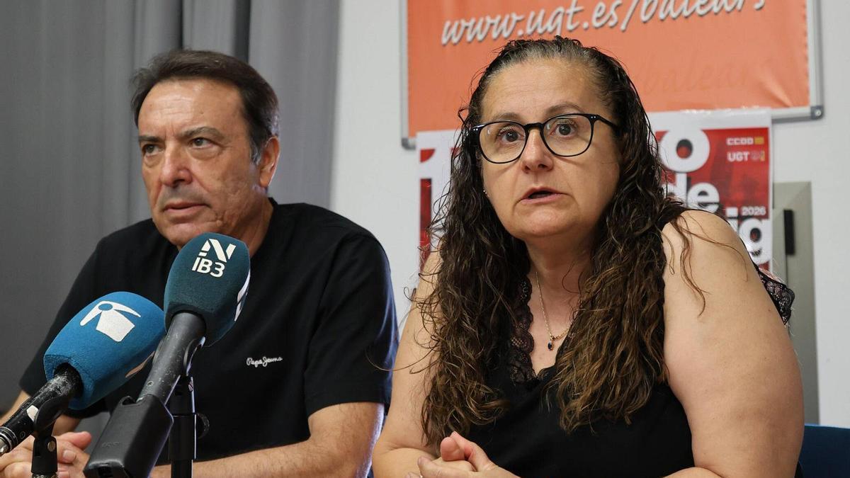 Rueda de prensa del sindicato de UGT de Ibiza, en imágenes