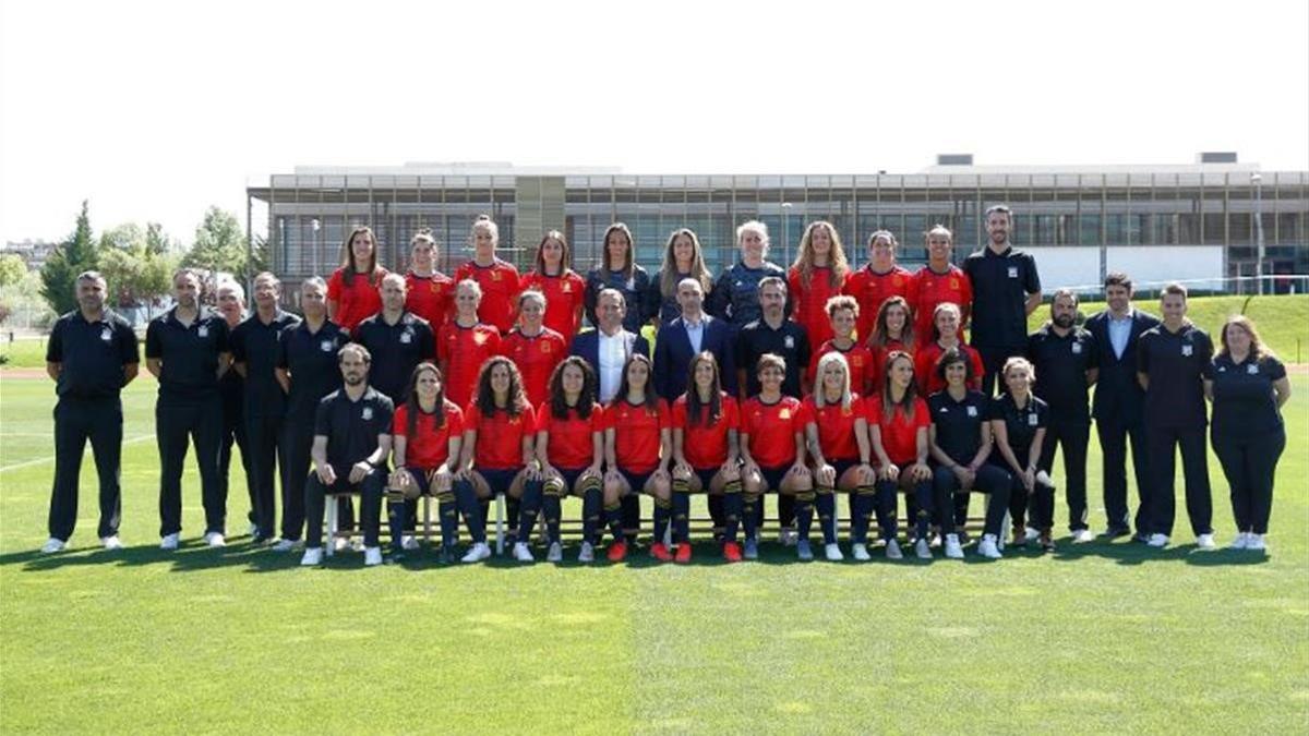 deportes  Foto oficial de la seleccion espanola durante el Mundial de futbol femenino Francia 2019