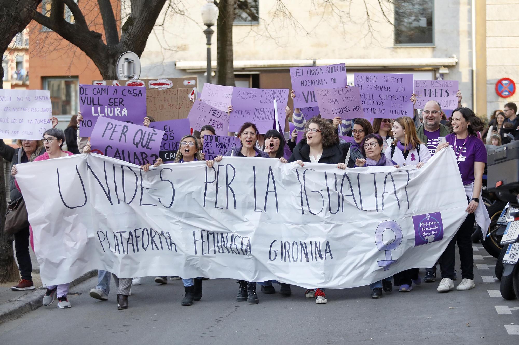 Manifestació 8M a Girona.