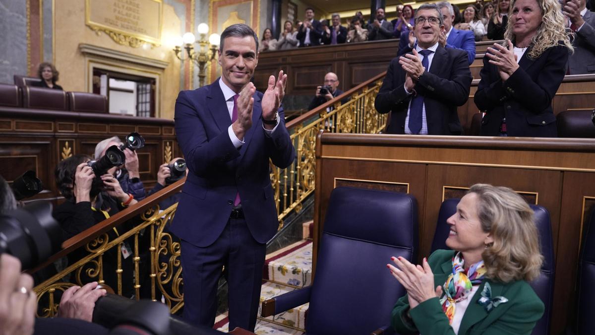 El ple d'investidura de Pedro Sánchez en imatges