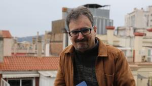 El escritor Albert Sánchez Piñol, este jueves en Barcelona.