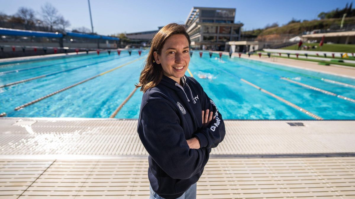 La portera de waterpolo Laura Ester.
