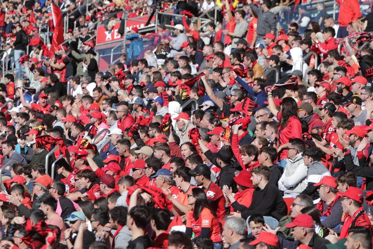 La afición del Mallorca ha animado sin descanso al equipo.