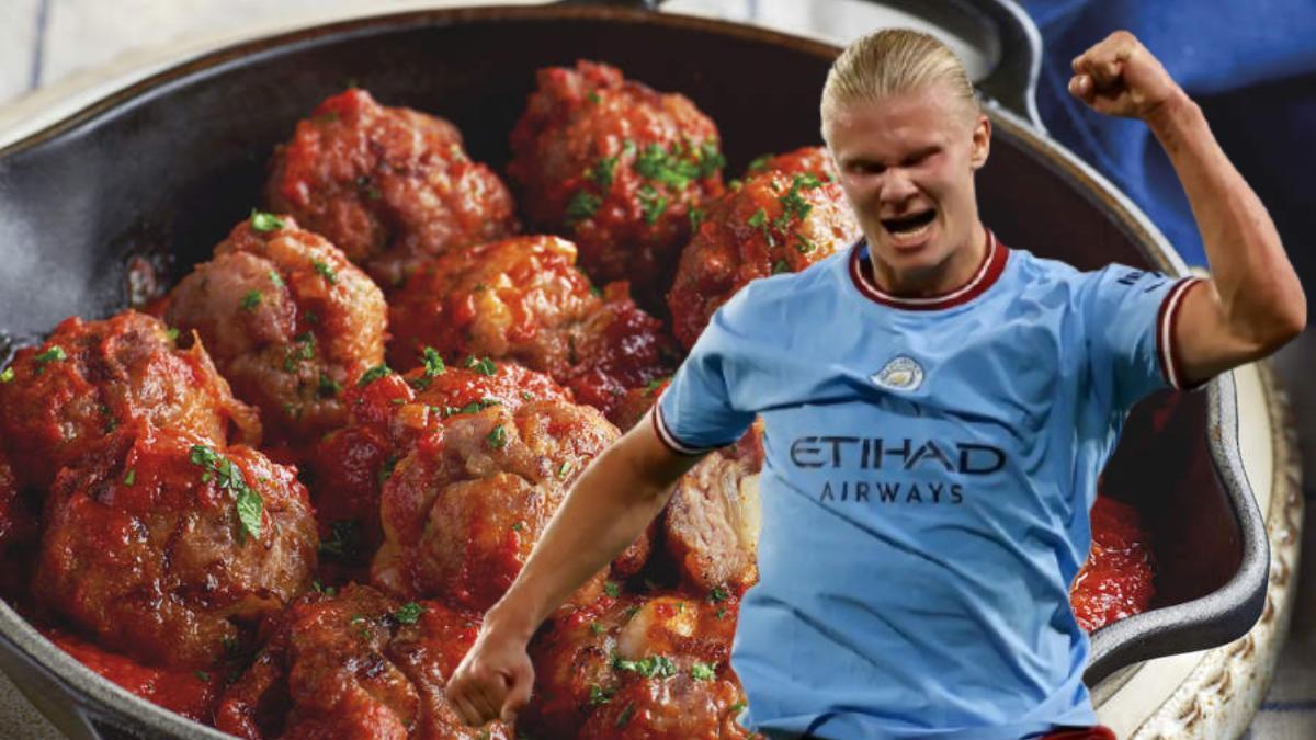 Haaland, enamorado de las albóndigas de un restaurante de Noruega