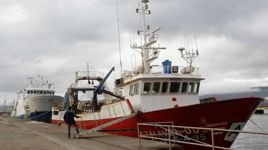 El pesquero &quot;Armavén Dos&quot;, amarrado en el puerto de Vigo a mediados de octubre. // Jose Lores