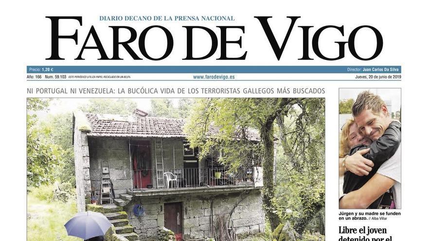 La portada de FARO con la información. // Fdv