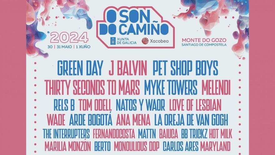 Cartel completo de O Son do Camiño: Icona Pop, Recycled J o Judeline se unen a la programación