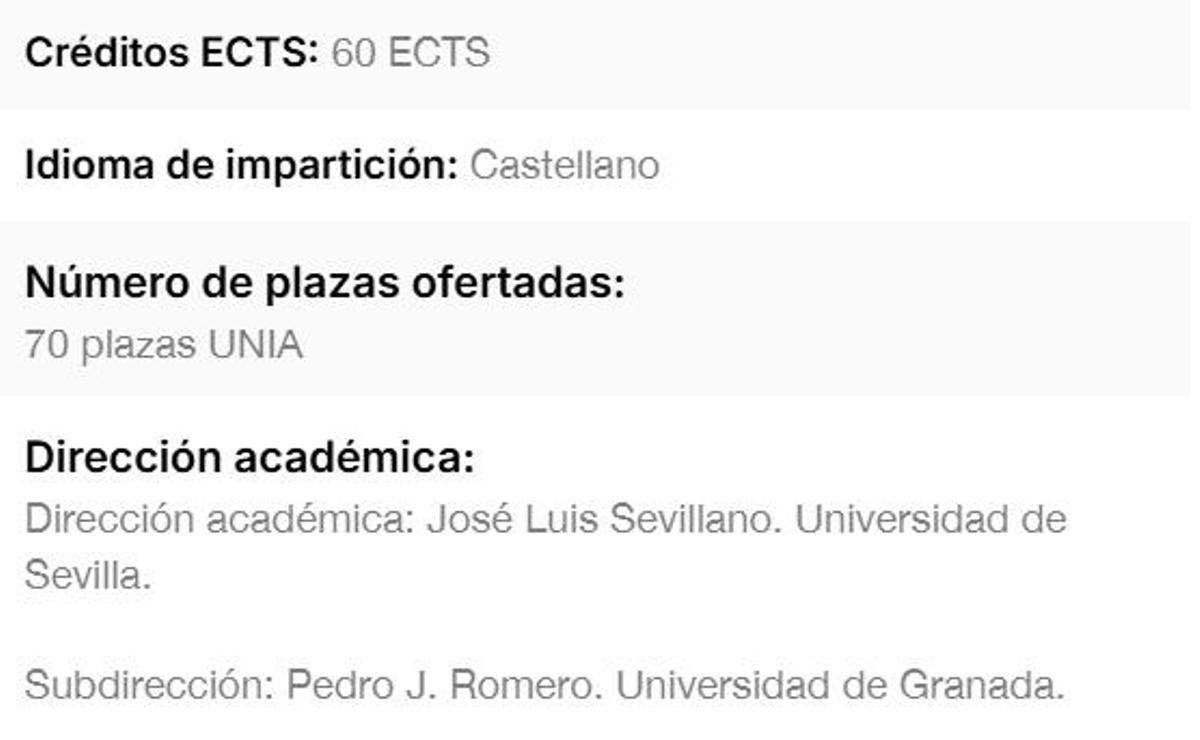 Algunos datos de interés:
