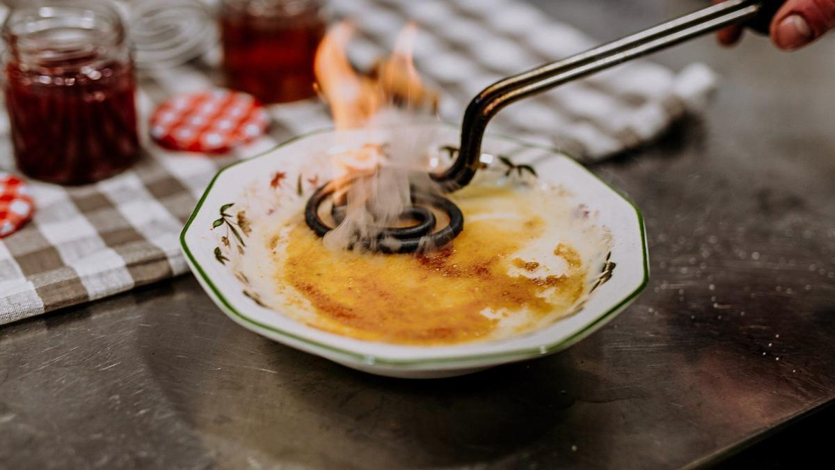 Un postre de arroz con leche.