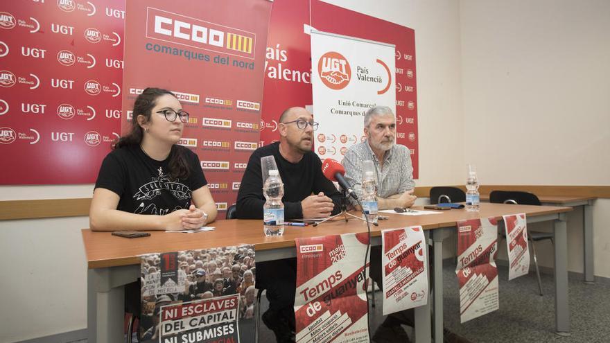 Las pensiones y el empleo, ejes de la manifestación del 1 de Mayo en Castelló