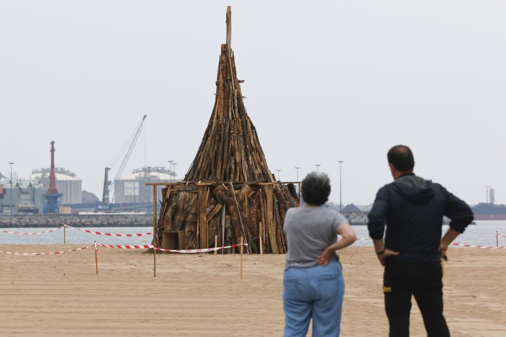 Preparativos San Juan en Gijón