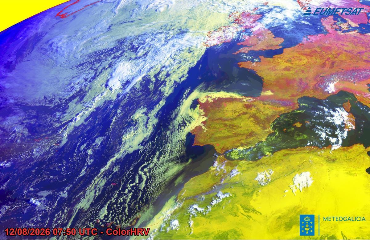 Situación actual nubosidad en Galicia