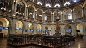 La Bolsa de Madrid.