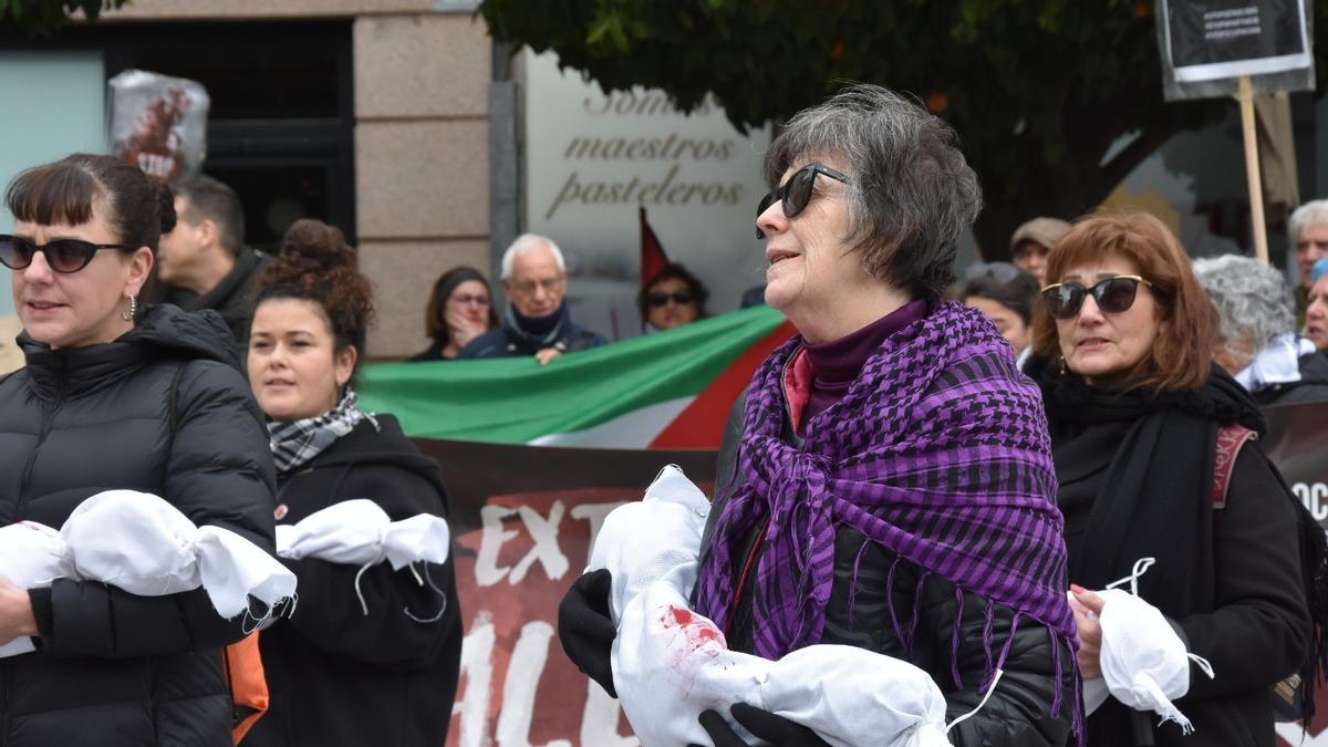 Protesta celebrada este domingo en Mérida.