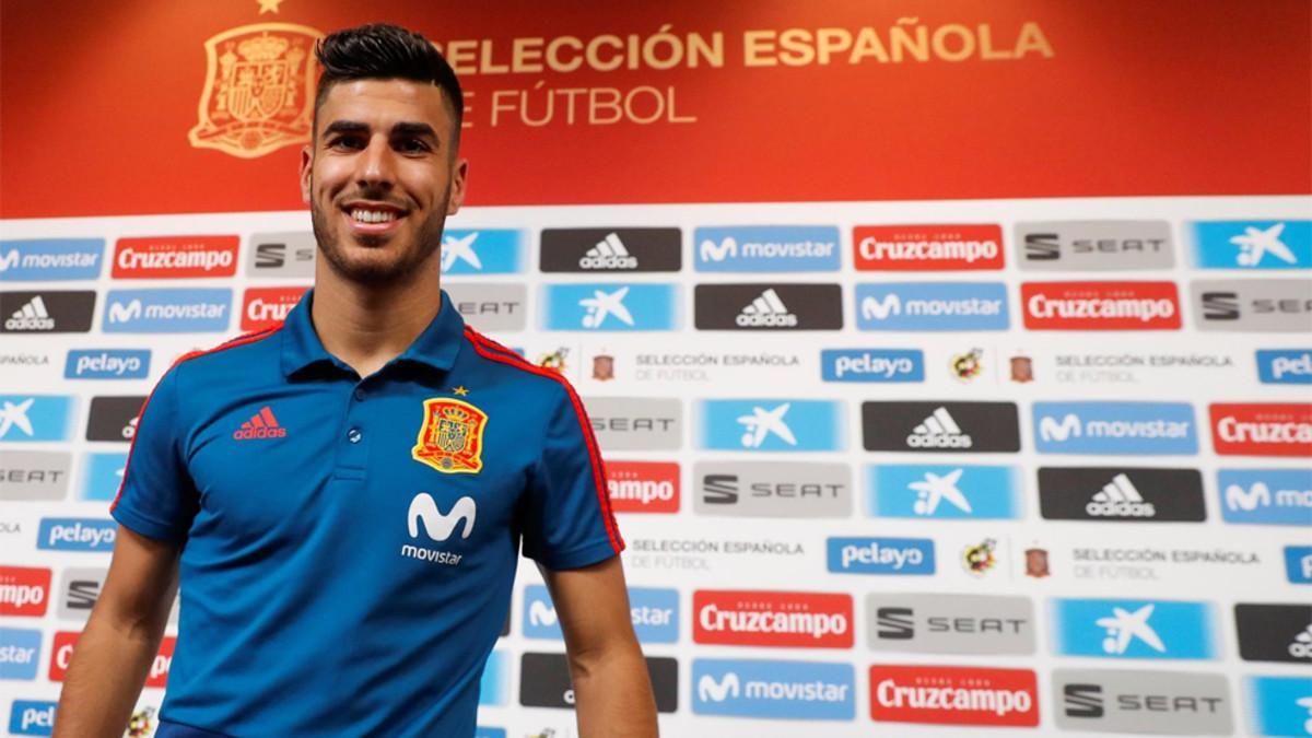 Marco Asensio atendió a la prensa en el día después del España-Marruecos
