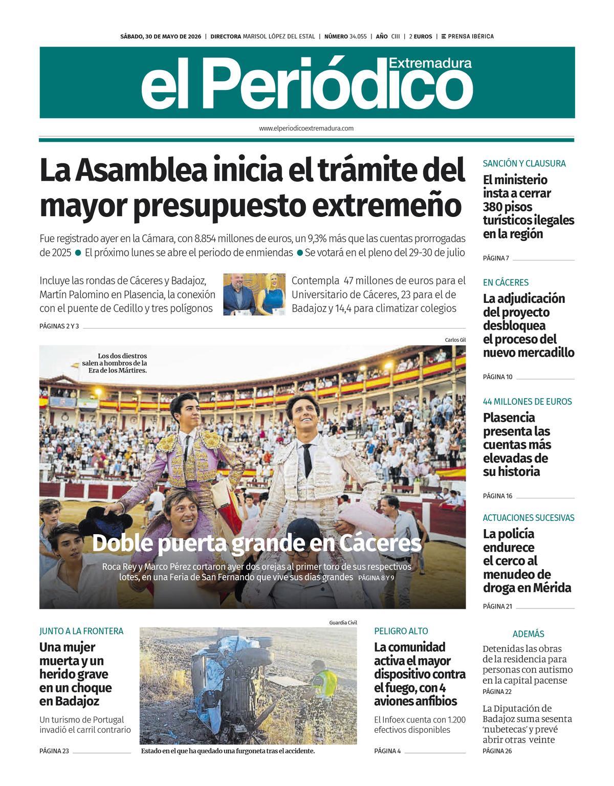 Consulta la portada correspondiente al día 30 de mayo de 2026