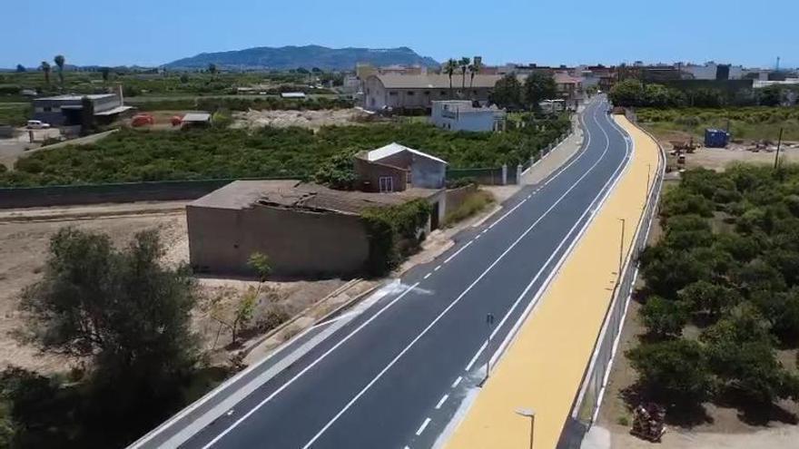 La Diputació completa el eje ciclopeatonal entre Sueca y Fortaleny con la apertura del último tramo