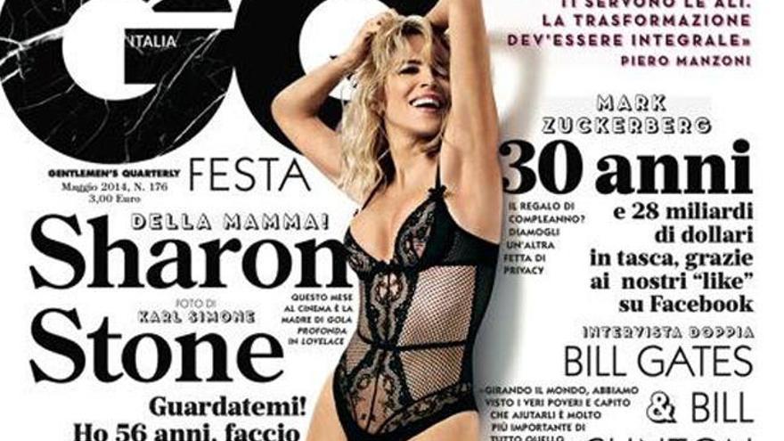 Sharon Stone en la portada de la revista italiana.